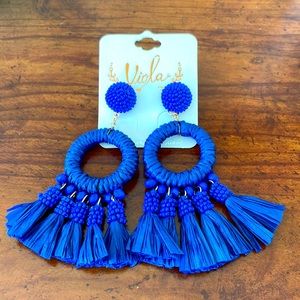 New Tassel Blue earrings